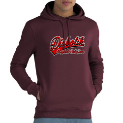 Sweat homme à capuche coton bio bordeaux Diabolik - Baseball (Diabolik)