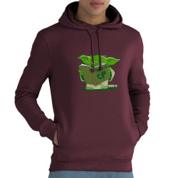 Sweat homme à capuche coton bio bordeaux Grammaire (Pandaluna,Humour,Films/Séries,Des chiffres et des lettres,Devoirs de vacance
