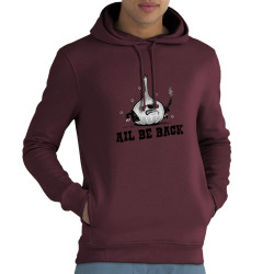 Sweat homme à capuche coton bio bordeaux Ail Be Back (Ted Boundy,Fruits & Légumes,Humour)