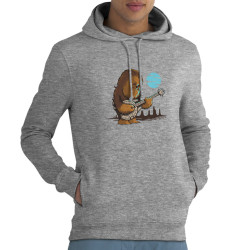 Sweat homme à capuche coton bio gris chiné Chewbacca Blues (Le Duc,Films/Séries,Star Wars)