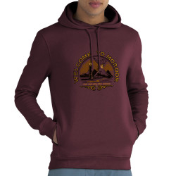 Sweat homme à capuche coton bio bordeaux Welcome to Mordor (Le Duc,Films/Séries)