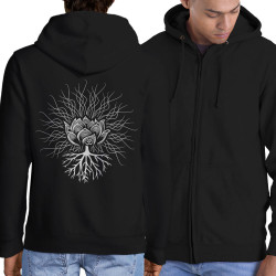 Sweat homme à capuche zippé noir Ohm Pagan (Gondrax,Ethnique)