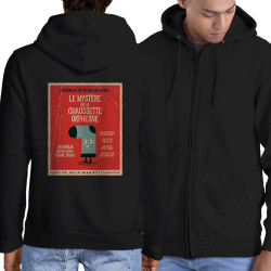 Sweat homme à capuche zippé noir Le mystère de la chaussette (Alex Kidd,Humour)