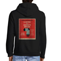 Sweat homme à capuche zippé noir Le mystère de la chaussette (Alex Kidd,Humour)