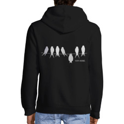 Sweat homme à capuche zippé noir Stay Rebel (Gondrax,Animaux,Humour,Stay)