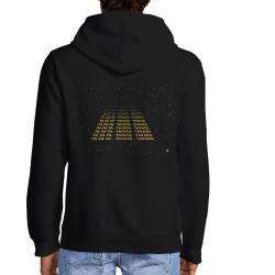 Sweat homme à capuche zippé noir Tatata Tatata Tatata (Trabe,Humour,Films/Séries,Star Wars)