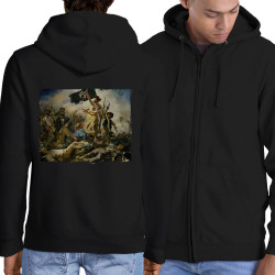 Sweat homme à capuche zippé noir Viva la revolution (Gondrax,Humour,Slogans engagés)