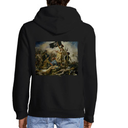 Sweat homme à capuche zippé noir Viva la revolution (Gondrax,Humour,Slogans engagés)
