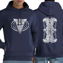 Sweat homme à capuche coton bio bleu marine Narkotek - Logo (Narkotek)