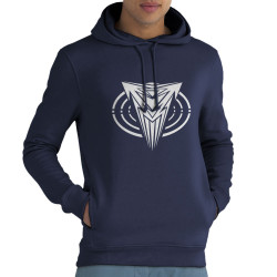 Sweat homme à capuche coton bio bleu marine Narkotek - Logo (Narkotek)