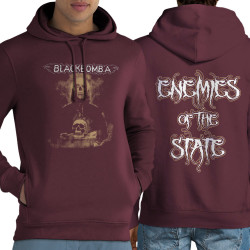 Sweat homme à capuche coton bio bordeaux Black Bomb A - Enemies Of The State (Black Bomb A)