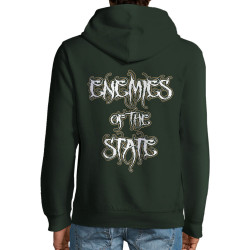 Sweat homme à capuche coton bio vert foncé Black Bomb A - Enemies Of The State (Black Bomb A)