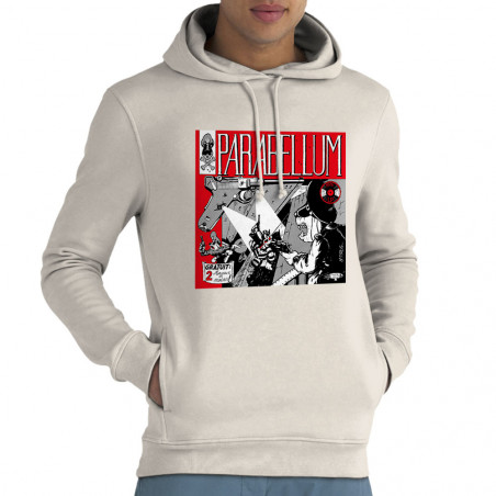 Sweat homme à capuche coton bio naturel Parabellum Gratuit (Parabellum)