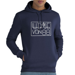 Sweat homme à capuche coton bio bleu marine Ludwig Von 88 - Premier Logo (Ludwig Von 88)