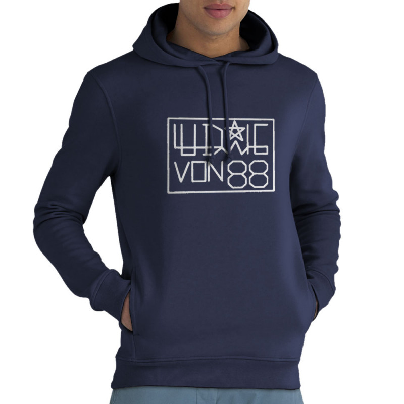 Sweat homme à capuche coton bio bleu marine Ludwig Von 88 - Premier Logo (Ludwig Von 88)