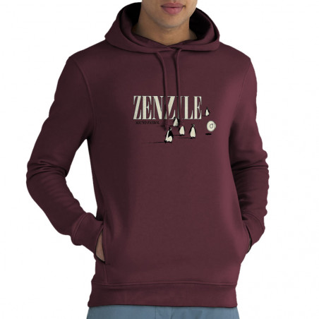 Sweat homme à capuche coton bio bordeaux Zenzile - Sound Patrol (Zenzile)