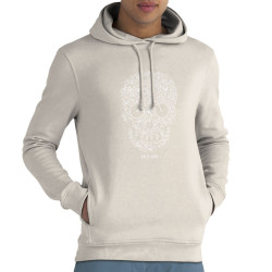 Sweat homme à capuche coton bio naturel Bike or Death (Caffein Art,Ecologie,Têtes de morts,Vélo)