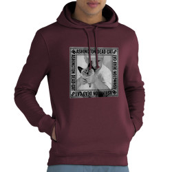 Sweat homme à capuche coton bio bordeaux Washington Dead Cats - First EP (Washington Dead Cats)