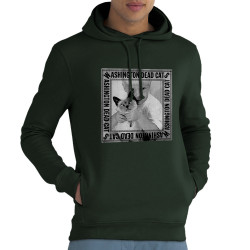 Sweat homme à capuche coton bio vert foncé Washington Dead Cats - First EP (Washington Dead Cats)