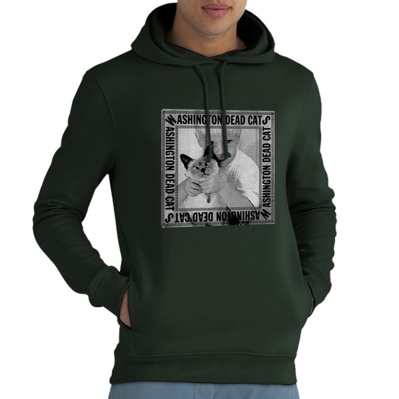 Sweat homme à capuche coton bio vert foncé Washington Dead Cats - First EP (Washington Dead Cats)