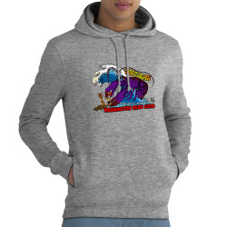 Sweat homme à capuche coton bio gris chiné WDC - Lobsters (Washington Dead Cats)