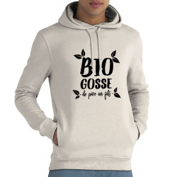 Sweat homme à capuche coton bio naturel Bio gosse de père en fils (Zewa,Humour,Ecologie,Bébés)