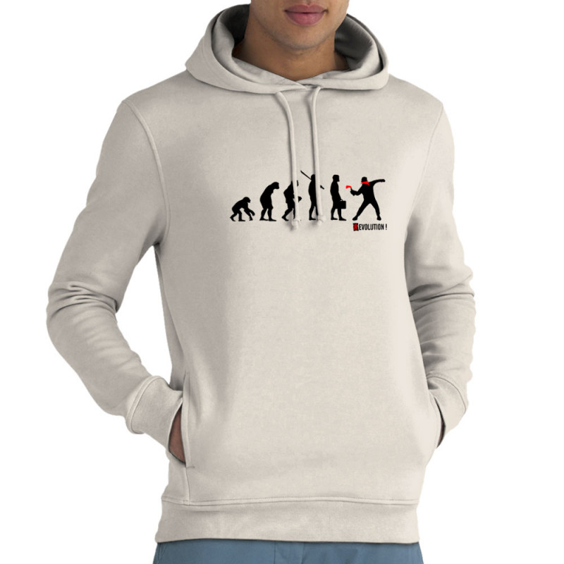 Sweat homme à capuche coton bio naturel Révolution 2 (Gondrax,Slogans engagés,Evolution)