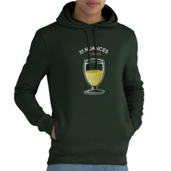 Sweat homme à capuche coton bio vert foncé 51 nuances de jaunes (Le Duc,Alcool)