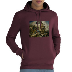 Sweat homme à capuche coton bio bordeaux Viva la revolution (Gondrax,Humour,Slogans engagés)