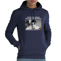 Sweat homme à capuche coton bio bleu marine Une polonaise (Films/Séries,Les Tontons Flingueurs)