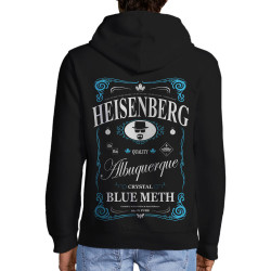 Sweat homme à capuche zippé noir Heisenberg Pure Trade (Gondrax,Films/Séries)