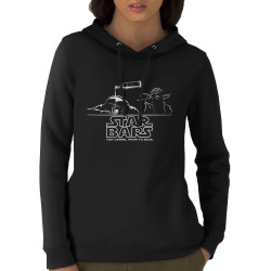 Sweat femme à capuche coton bio noir Star Bars (Le Duc,Jeux Vidéo / Geek,Alcool,Star Wars)