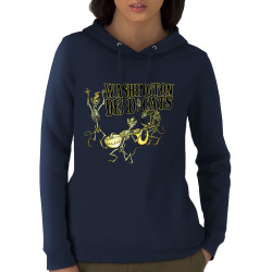 Sweat femme à capuche coton bio bleu marine Washington Dead Cats - Dead Cats Band (Washington Dead Cats)