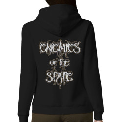 Sweat femme à capuche coton bio noir Black Bomb A - Enemies Of The State (Black Bomb A)
