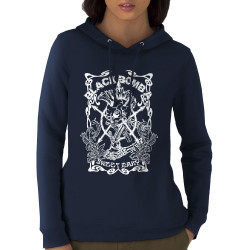 Sweat femme à capuche coton bio bleu marine Black Bomb A - Sweet Mary (Black Bomb A)