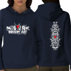 Sweat femme à capuche coton bio bleu marine Nawak - Totem (Nawak)