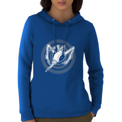 Sweat femme à capuche coton bio bleu royal Epileptik - Circle Hardcore (Epileptik)