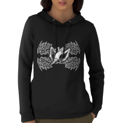 Sweat femme à capuche coton bio noir Epileptik - Spikes (Epileptik)
