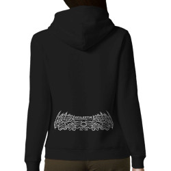 Sweat femme à capuche coton bio noir Epileptik - Spikes (Epileptik)