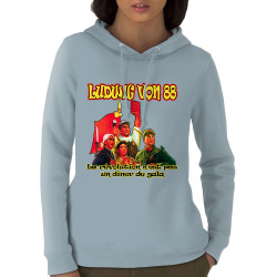 Sweat femme à capuche coton bio bleu ciel Ludwig Von 88 - La révolution (Ludwig Von 88)