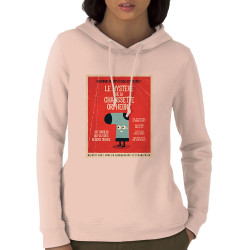 Sweat femme à capuche coton bio rose clair Le mystère de la chaussette (Alex Kidd,Humour)