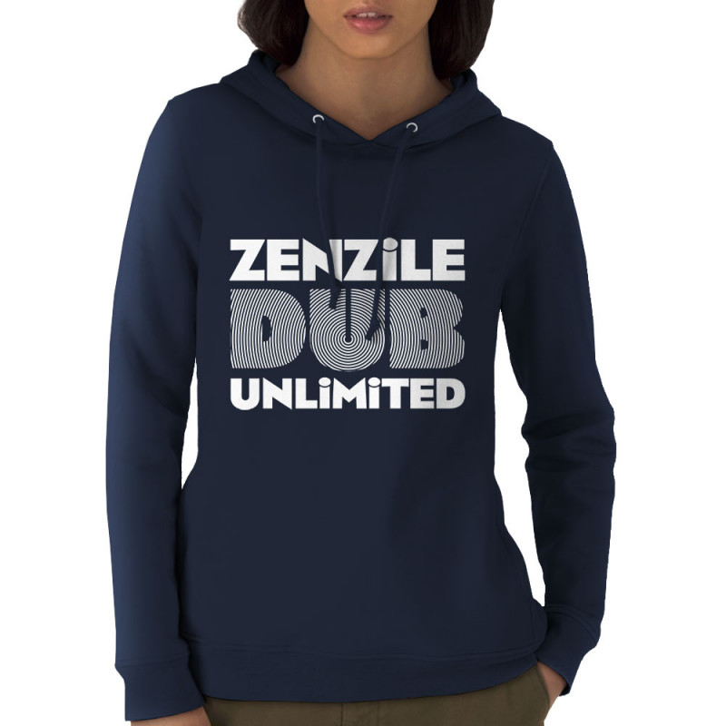 Sweat femme à capuche coton bio bleu marine Zenzile - Dub Unlimited (Zenzile)