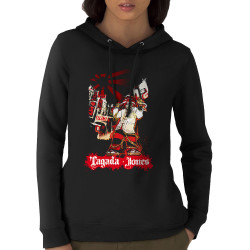 Sweat femme à capuche coton bio noir Tagada Jones - Les Compteurs à Zéro (Tagada Jones)