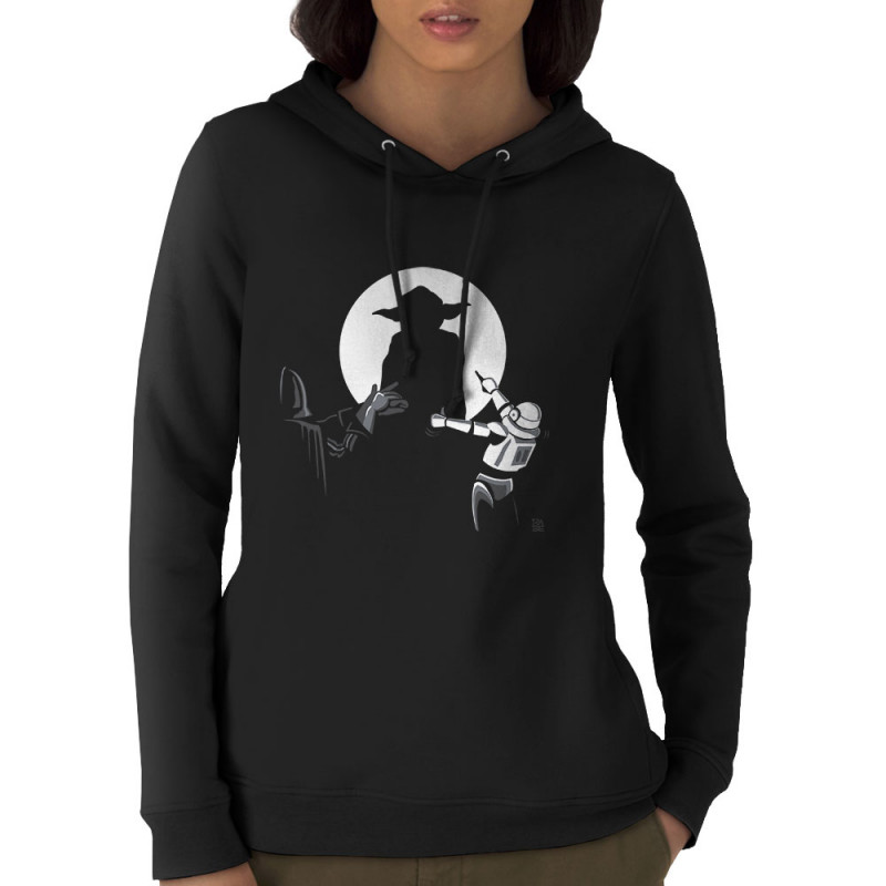 Sweat femme à capuche coton bio noir Dark Ombre (Trabe,Jeux Vidéo / Geek,Films/Séries,Humour,Star Wars)