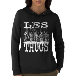 Sweat femme à capuche coton bio noir Les Thugs - Guerriers Massaï (Les Thugs)