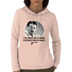 Sweat femme à capuche coton bio rose clair Les marins (Gondrax,Films/Séries,Les Tontons Flingueurs)