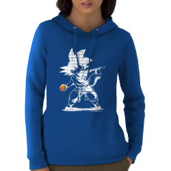 Sweat femme à capuche coton bio bleu royal Dragon Ball Revolution (Films/Séries,Manga Kawaï japan,Détournements)