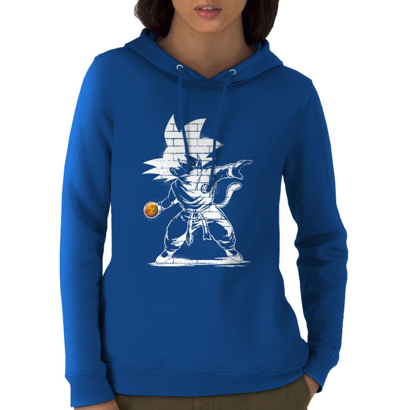 Sweat femme à capuche coton bio bleu royal Dragon Ball Revolution (Films/Séries,Manga Kawaï japan,Détournements)