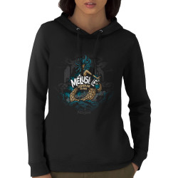 Sweat femme à capuche coton bio noir Mélusine (Mélusine,Alcool)