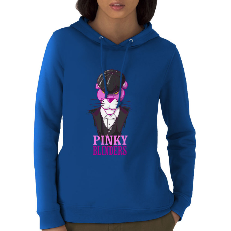 Sweat femme à capuche coton bio bleu royal Pinky Blinders (Mr Mouton,Animaux,Films/Séries)